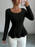 Knitted Long Sleeve Blossom Top