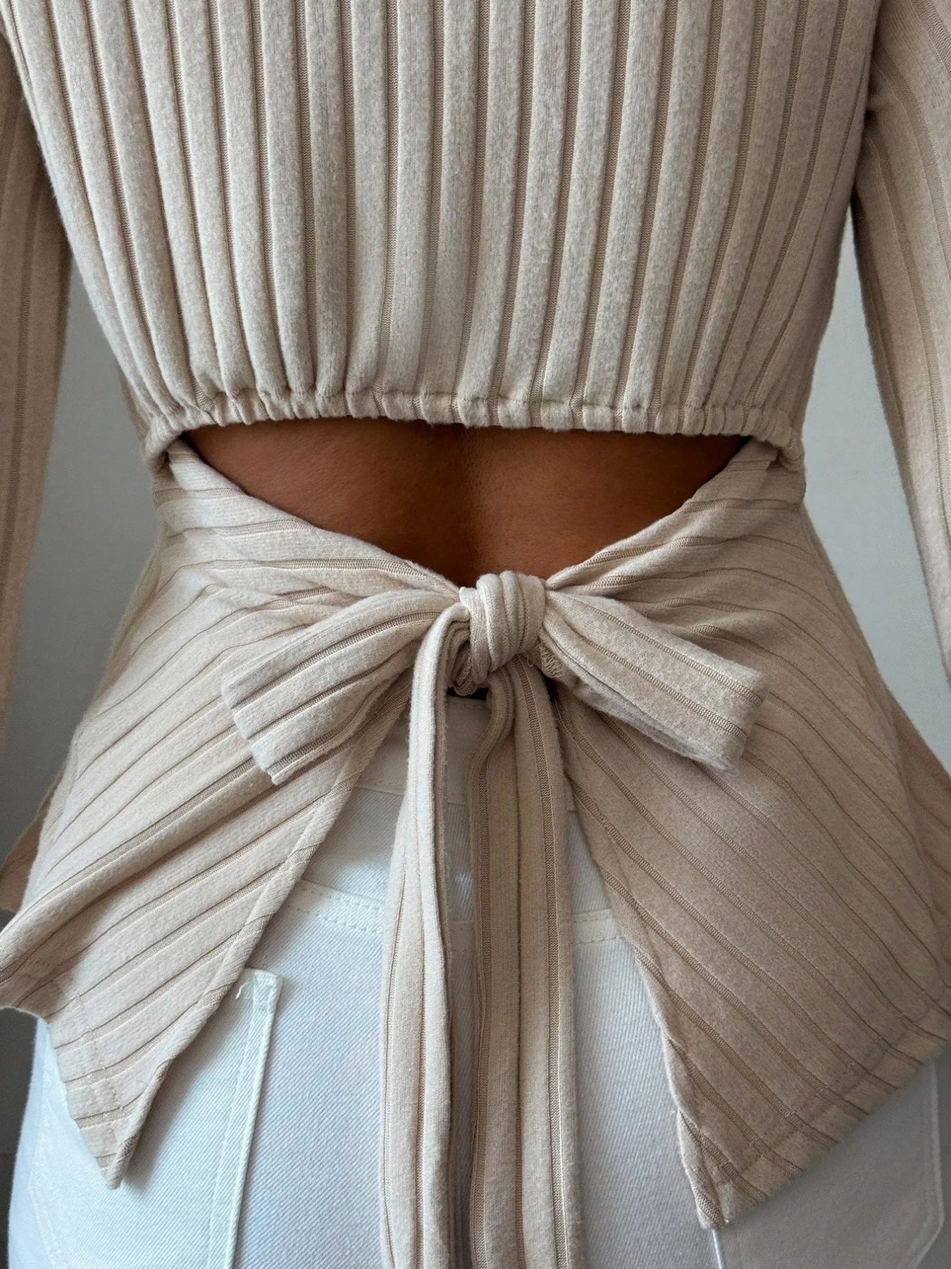 Knitted Long Sleeve Blossom Top