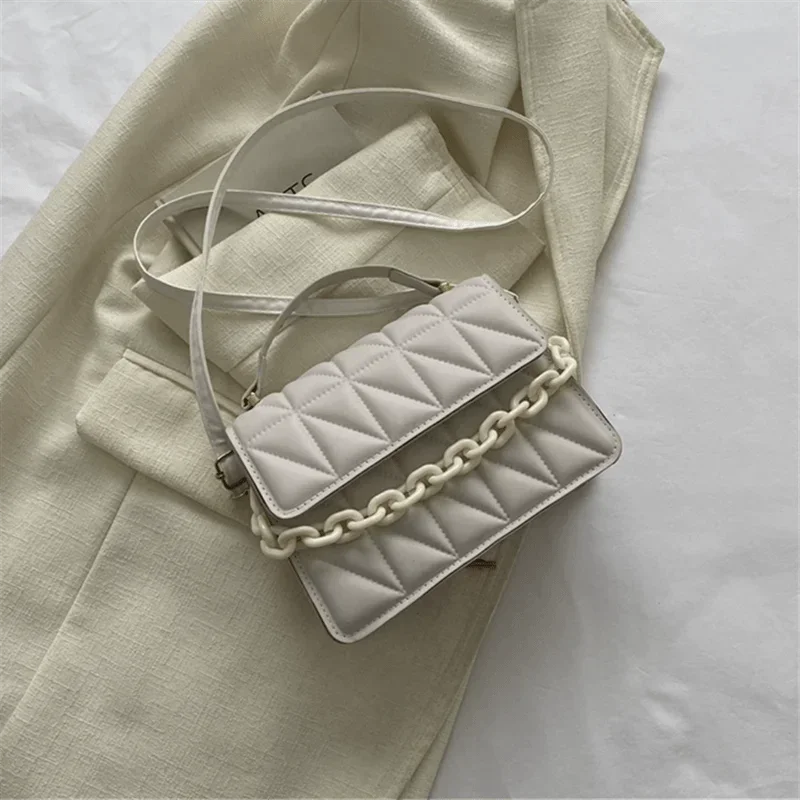 Mini Quilted Crossbody Bag with Magnetic Closure and Adjustable Strap