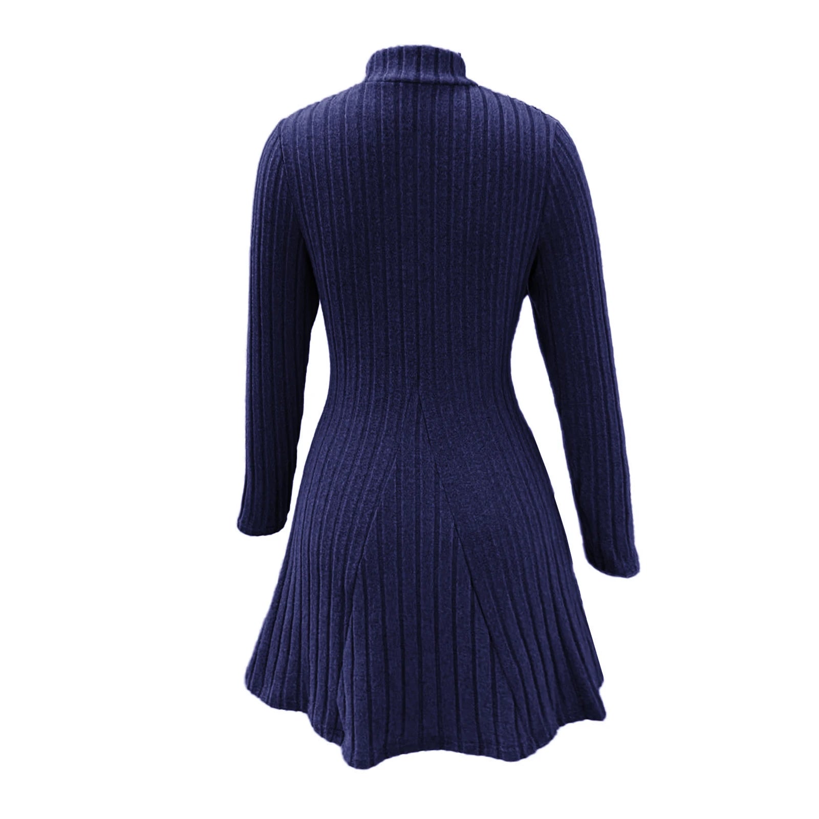 Knitted Turtleneck Long Sleeve Dress