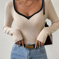 Casual Long Sleeve Polyester Top